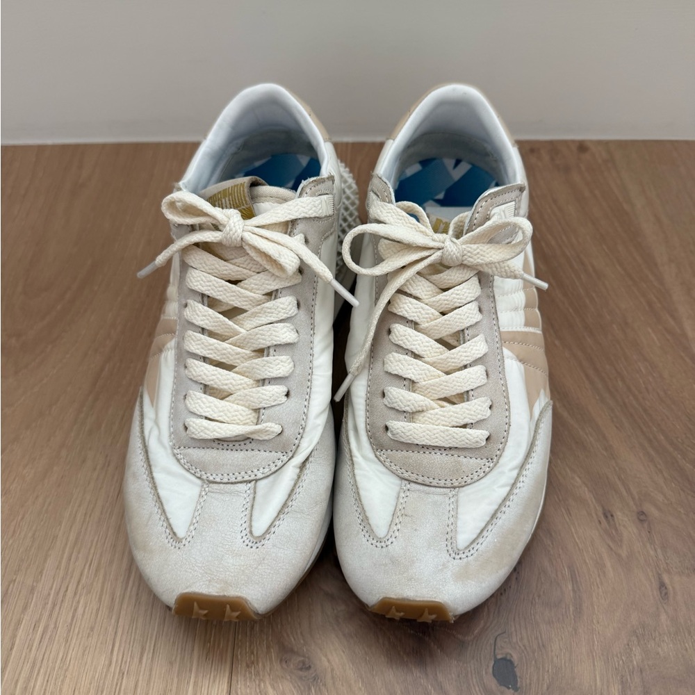 Women’s Golden Goose Cream Marathon Sneakers